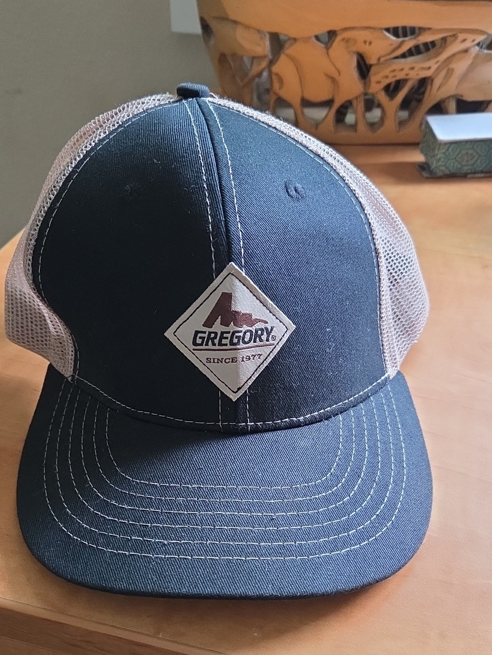 Gregory Mountain Patch Black Trucker Hat Cap OSFM